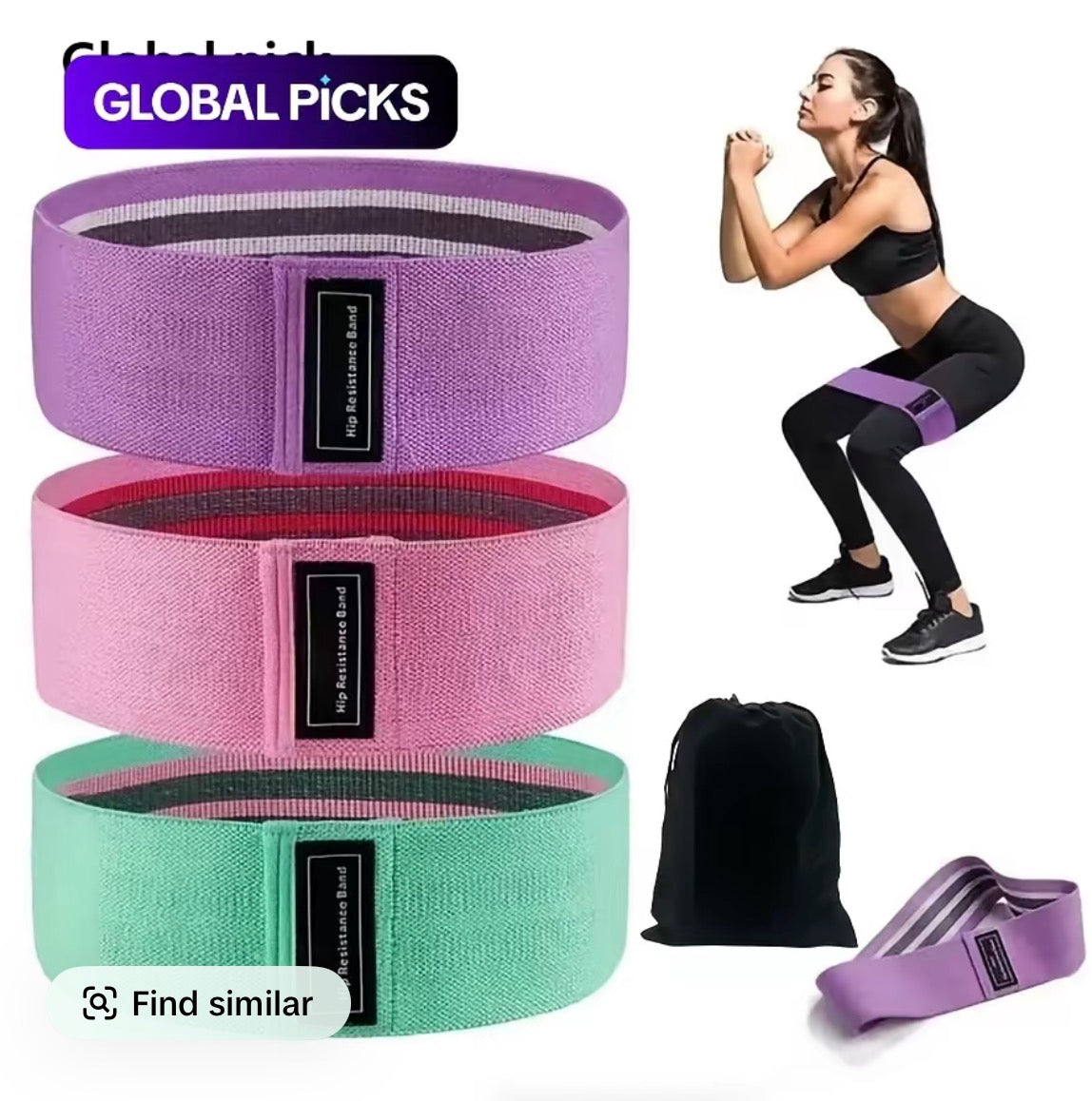 Hip Resistance Band Set (3-Pack)